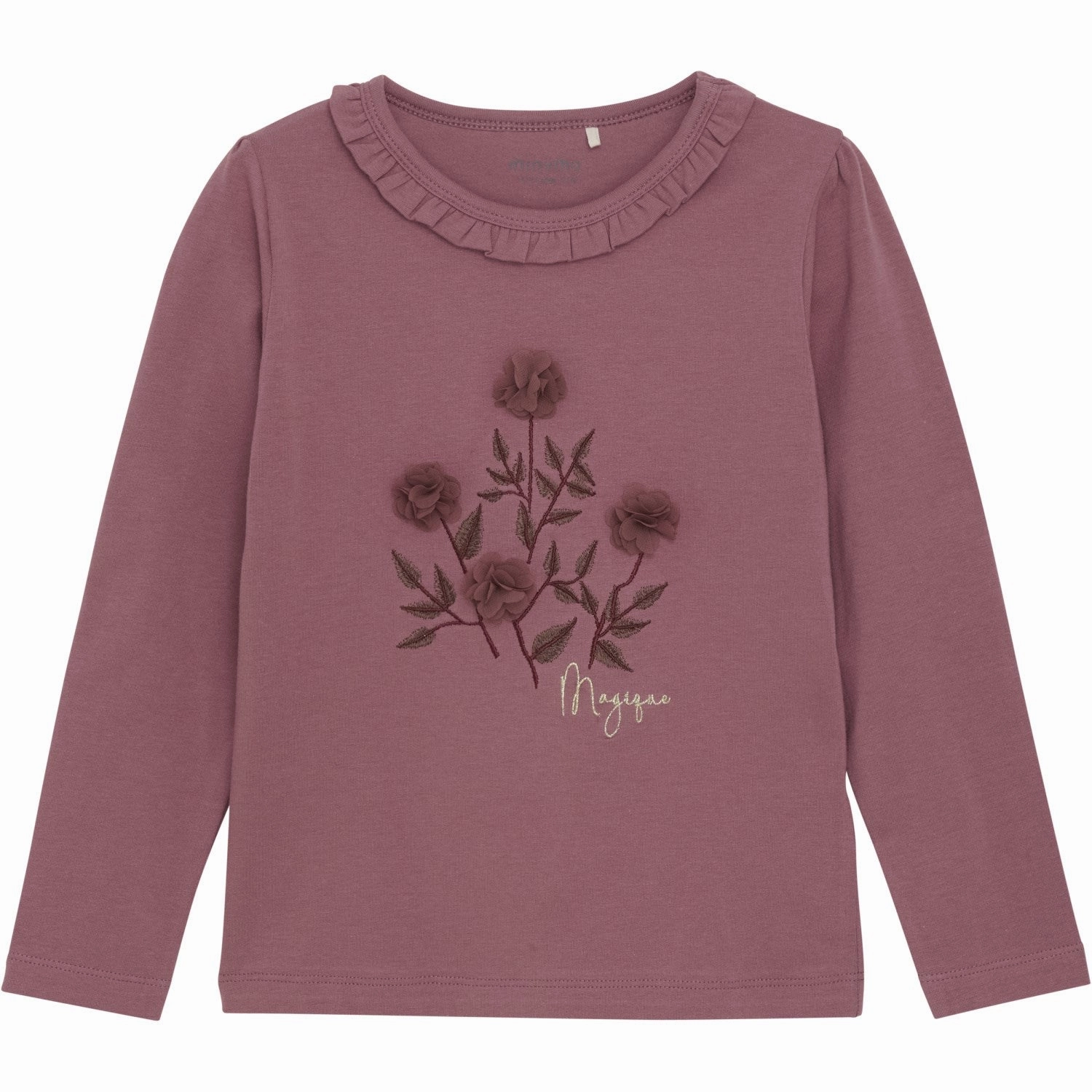 Minymo Deco Rose Blouse Smooth Cotton Blend Non-irritating