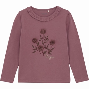 Minymo Deco Rose Blouse Smooth Cotton Blend Non-irritating