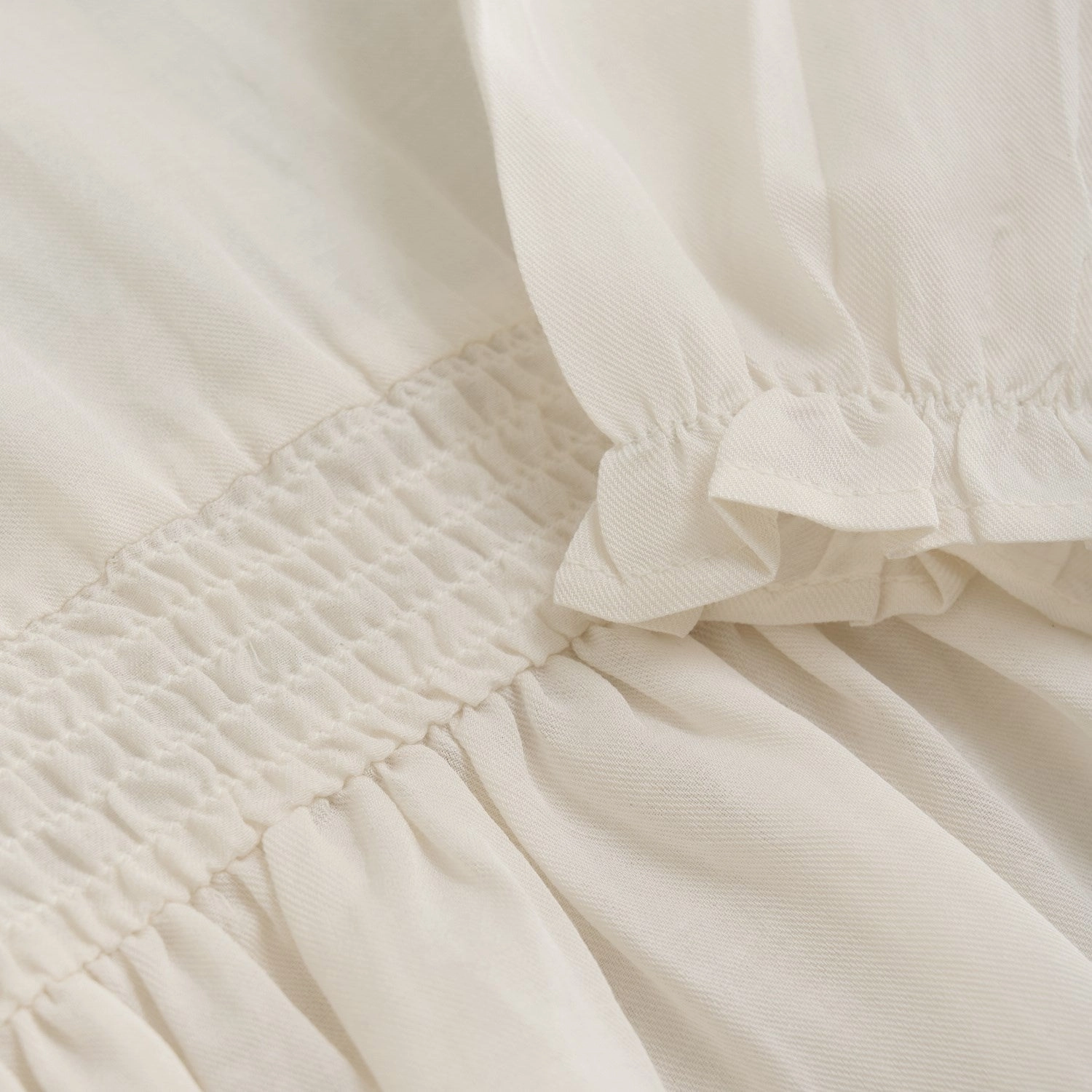 Sleeveless Cut Tailored Style Minymo Eggnog Shirt Shiny