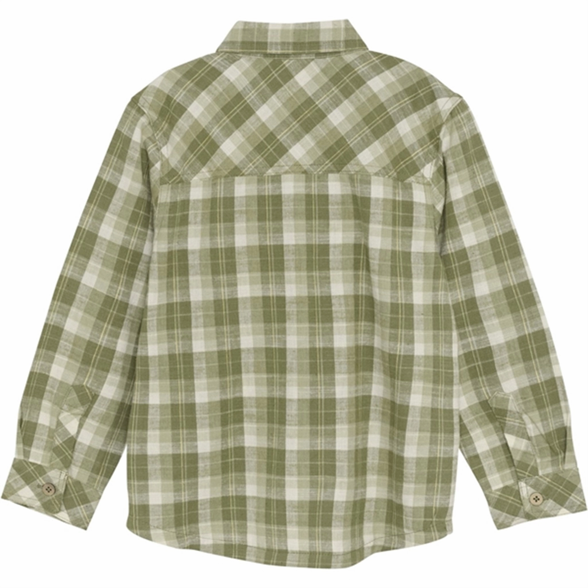 Layered Collar Lightweight Construction Minymo Olivine Skjorte Check