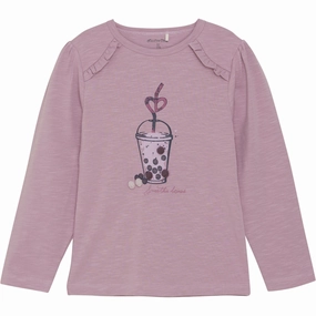 Minymo Orchid Haze Blouse All Purpose Weave Design Sweat-Absorbing