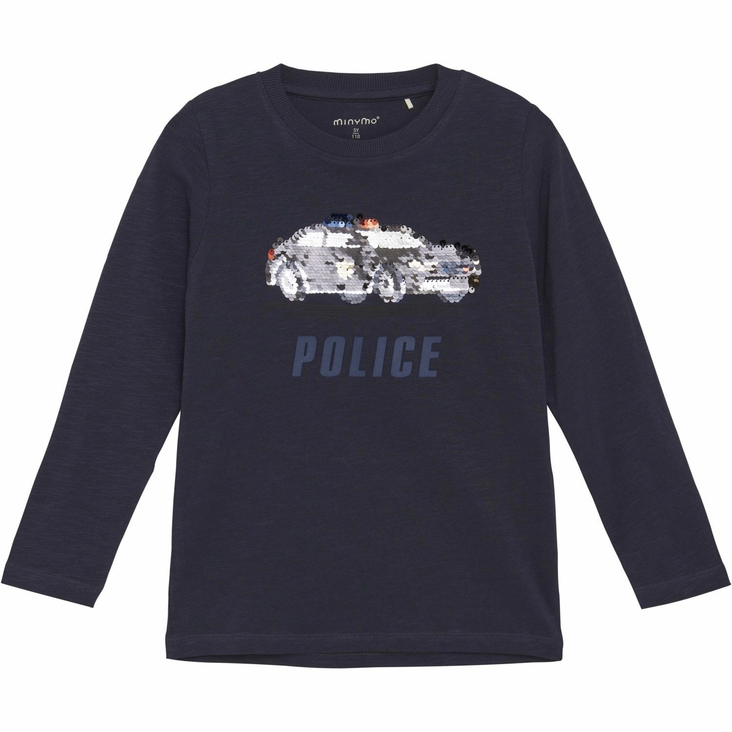 Ruffle Edge Trend-Driven Minymo Parisian Night T-Shirt Ls