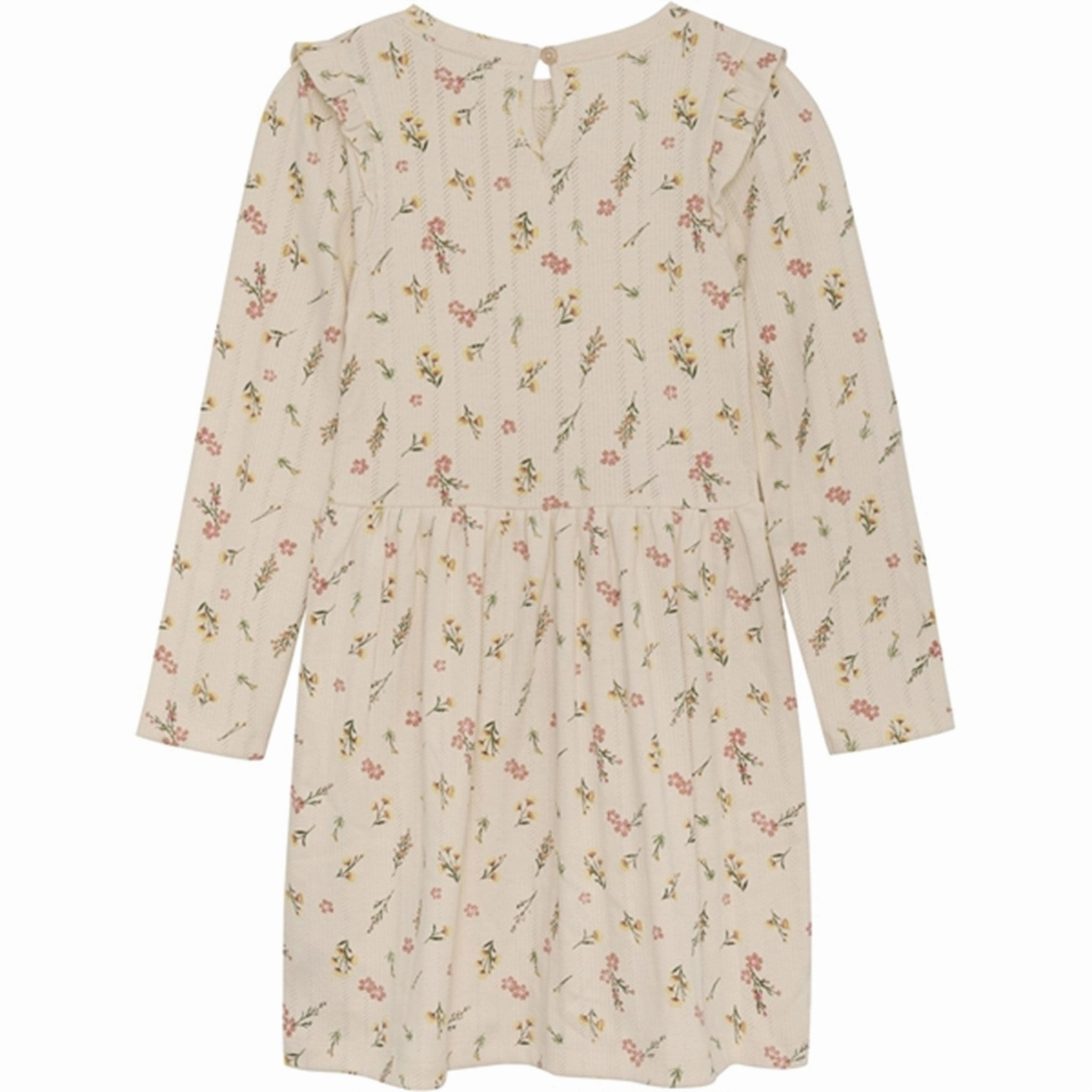 Minymo Pink Champagne Kjole AOP Pointell Sophisticated Elegance