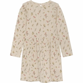 Chic boho dress Minymo Pink Champagne Kjole AOP Pointell