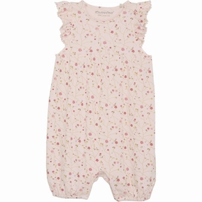 Resort Chic Luxury Date Minymo Pink Dogwood Onesie AOP Rib