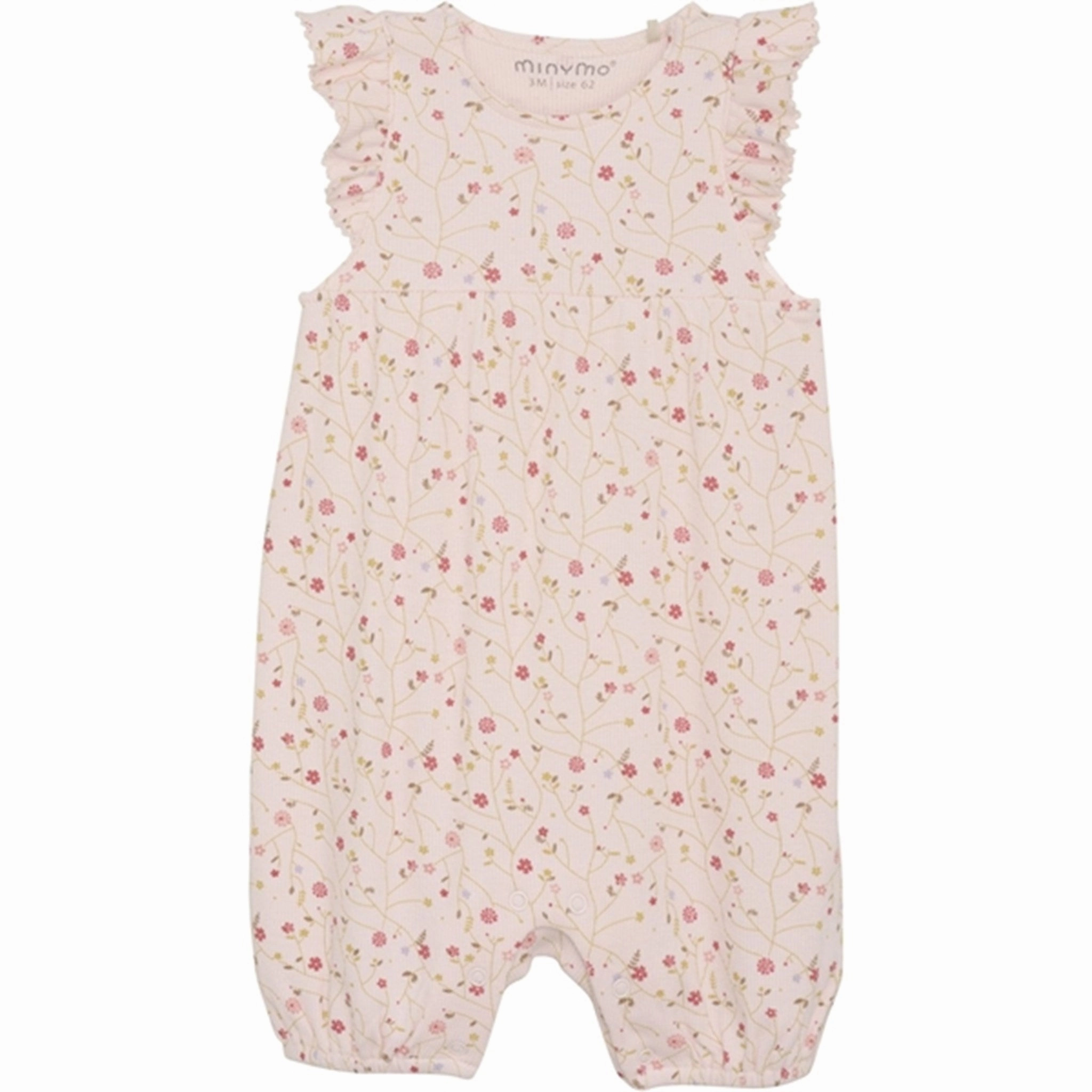 Beach essential Fancy Home Minymo Pink Dogwood Onesie AOP Rib