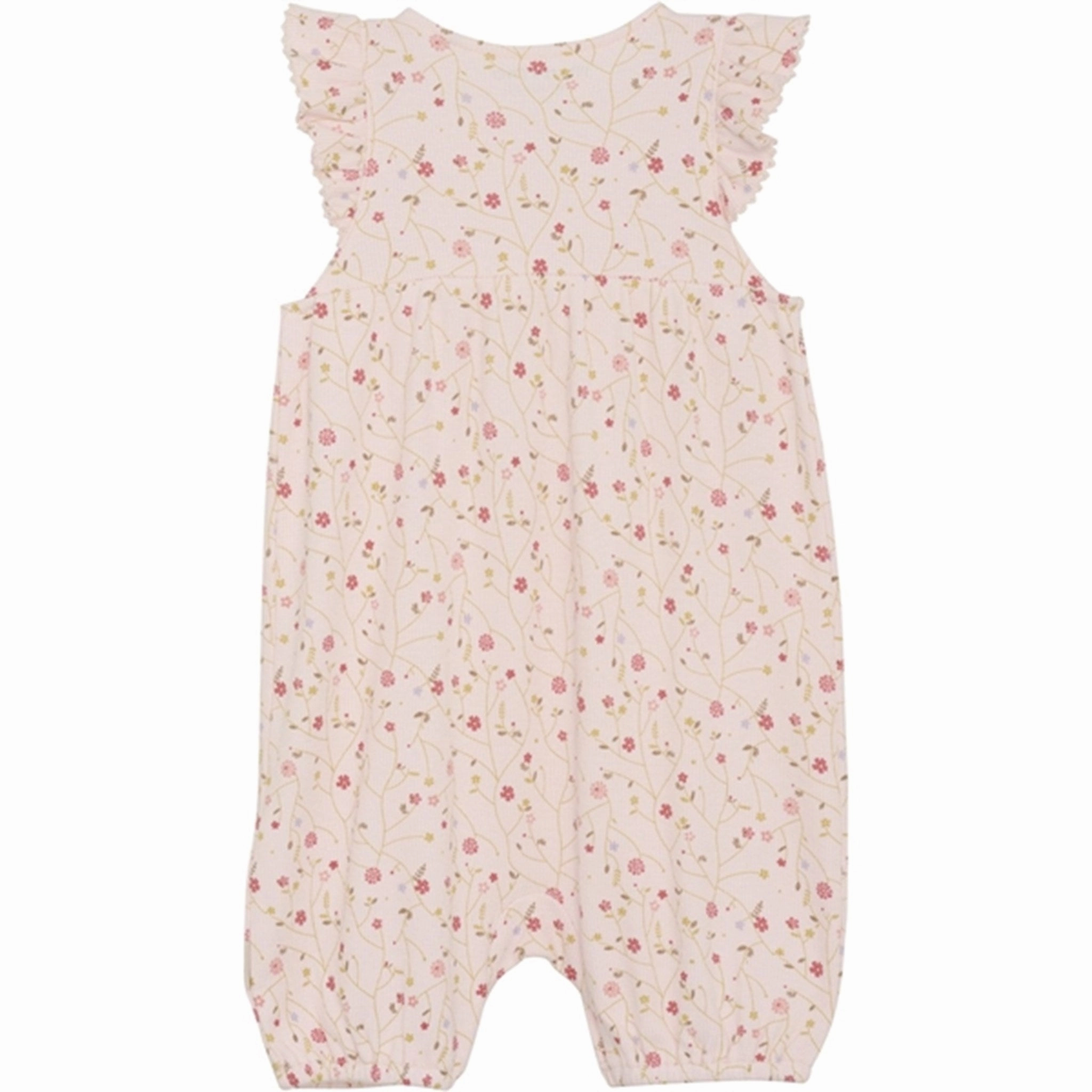 Minymo Pink Dogwood Onesie AOP Rib Versatile Cool Sport Unisex