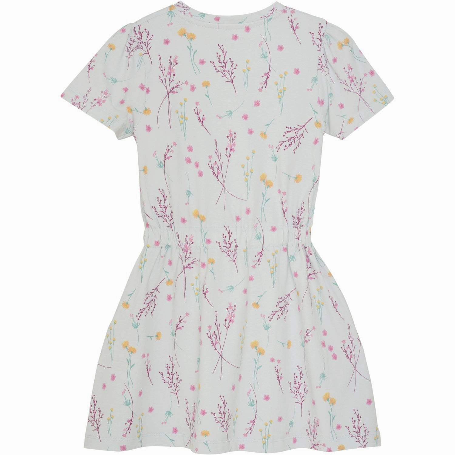 Satin Layers Smooth Finish Minymo Wan Blue Dress AOP