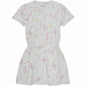 Minymo Wan Blue Dress AOP Soft Tone Relaxed Fit Look