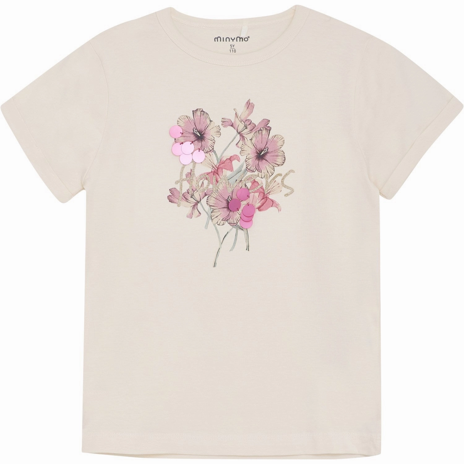 Minymo White Swan T-Shirt Simple Comfort Wear