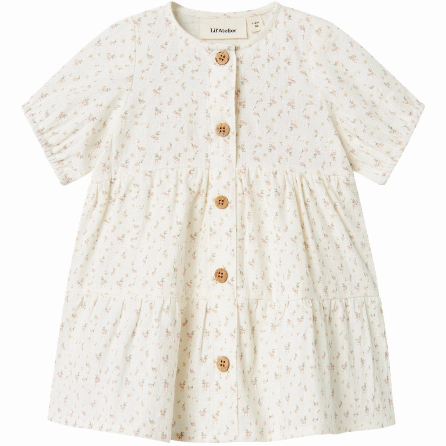 Lil'Atelier Coconut Milk Nbfhailey Ss Loose Body Dress Lil Soft Feel