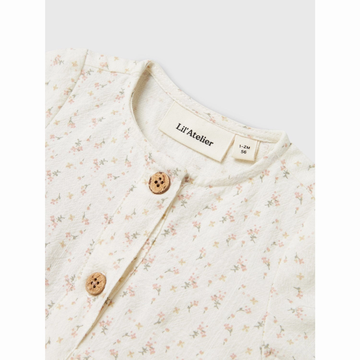 Lil'Atelier Coconut Milk Nbfhailey Ss Loose Body Dress Lil Warm Season Simple Bow