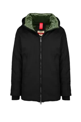 packable Censured giacca lunga da uomo con cappuccio GM 4089 T NEP3 90 nero