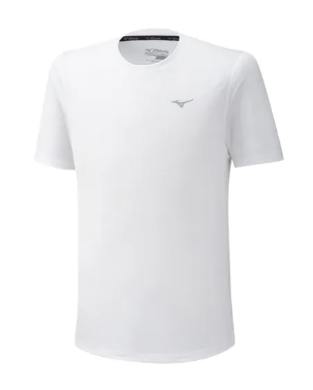 Daily Casual Mizuno maglietta manica corta da uomo in tessuto tecnico per lo sport Impulse J2GA7519 01 bianco