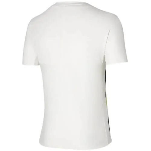 Mizuno maglietta manica corta da uomo in tessuto tecnico Shadow Graphic 62GA2002 01 bianco right size Relaxed Look