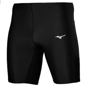 Mizuno pantaloncino sportivo elasticizzato da corsa da uomo CORE MID J2GB1150 09 nero Stylish Fit Water Repellent Finish