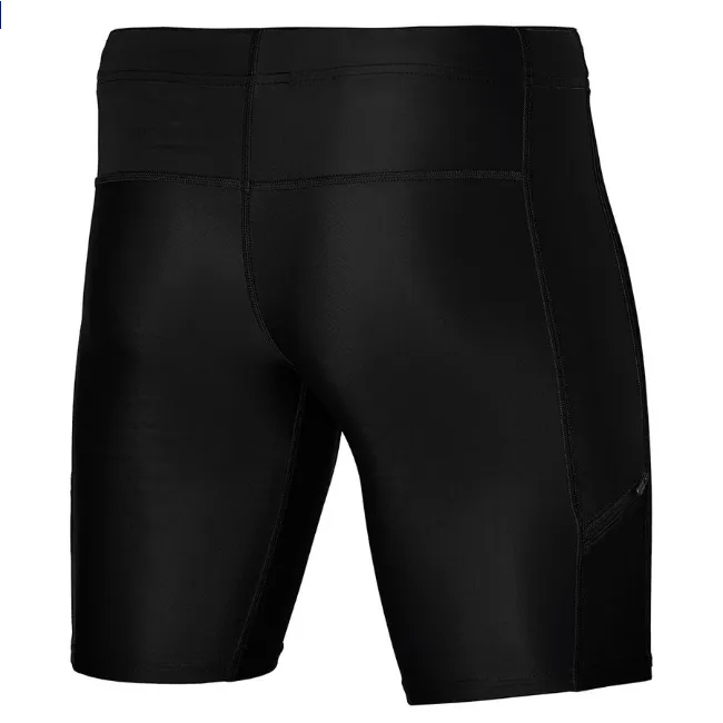 Mizuno pantaloncino sportivo elasticizzato da corsa da uomo CORE MID J2GB1150 09 nero Flatlock stitching