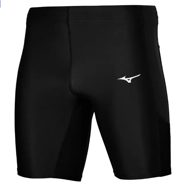 Mizuno pantaloncino sportivo elasticizzato da corsa da uomo CORE MID J2GB1150 09 nero Stylish Fit Water Repellent Finish