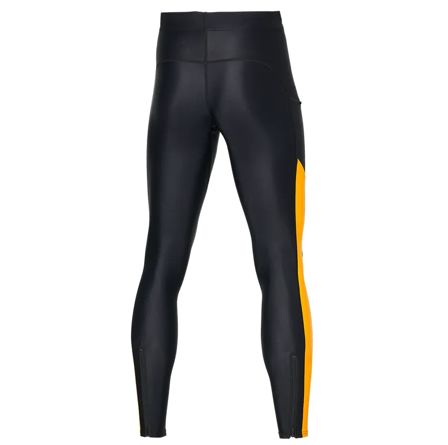 Mizuno Pantalone lungo da uomo da corsa Core Long Tight J2GB261198 black-racing yellow Chilly Day Comfort