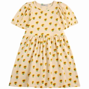 Bobo Choses Offwhite Sunflower All Over Dress Romance Glow Signature-Style