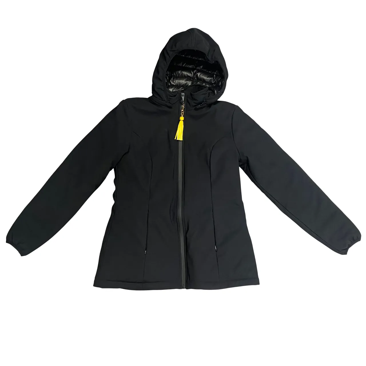 Trez Giacca da donna con cappuccio staccabile JUSTICE-1001 M47130 281 nero Graphic Design kids