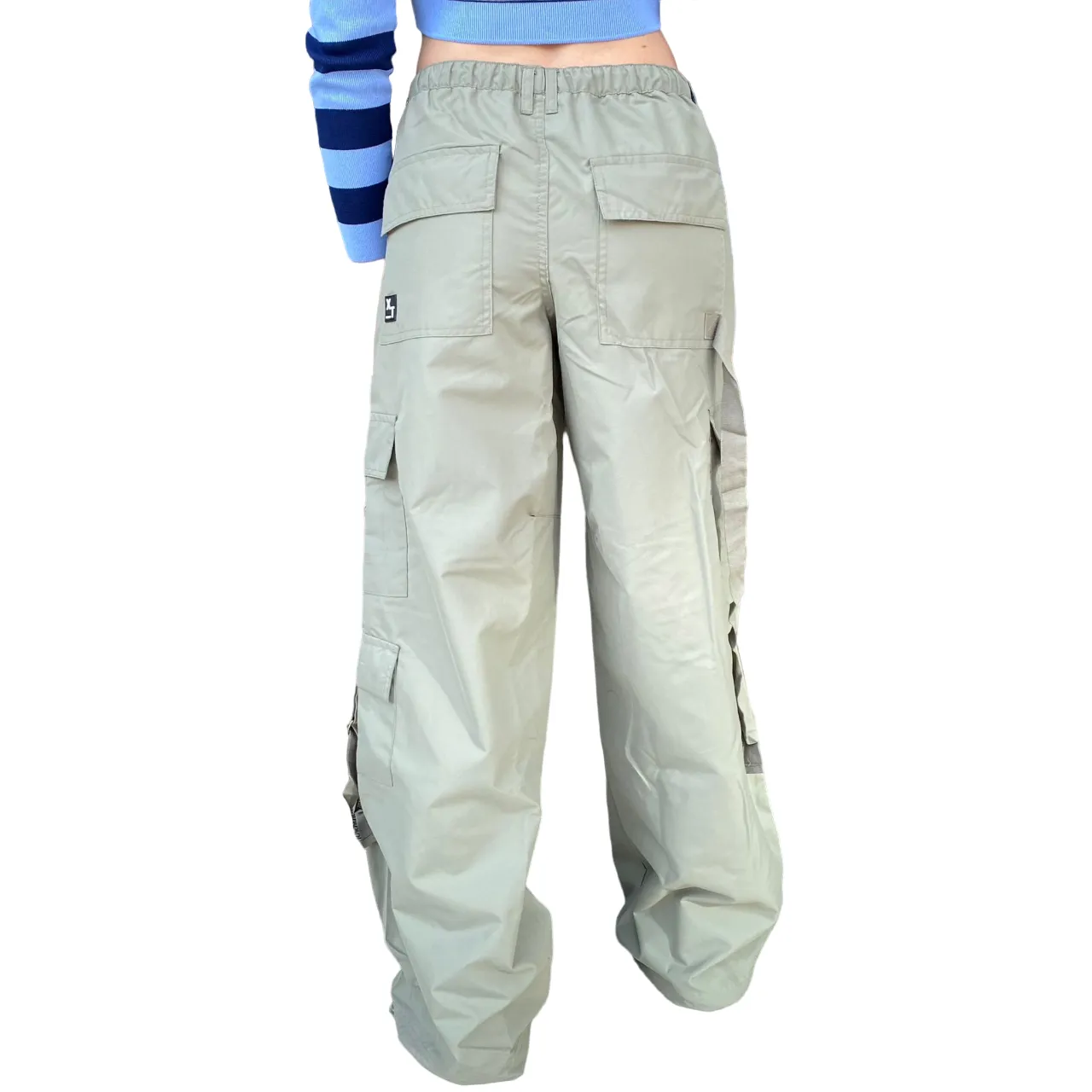 XT Studio pantalone da donna in microfibra largo con tasconi X124WVC012W68101-247 salvia Reinforced Knees TearResistantPanels