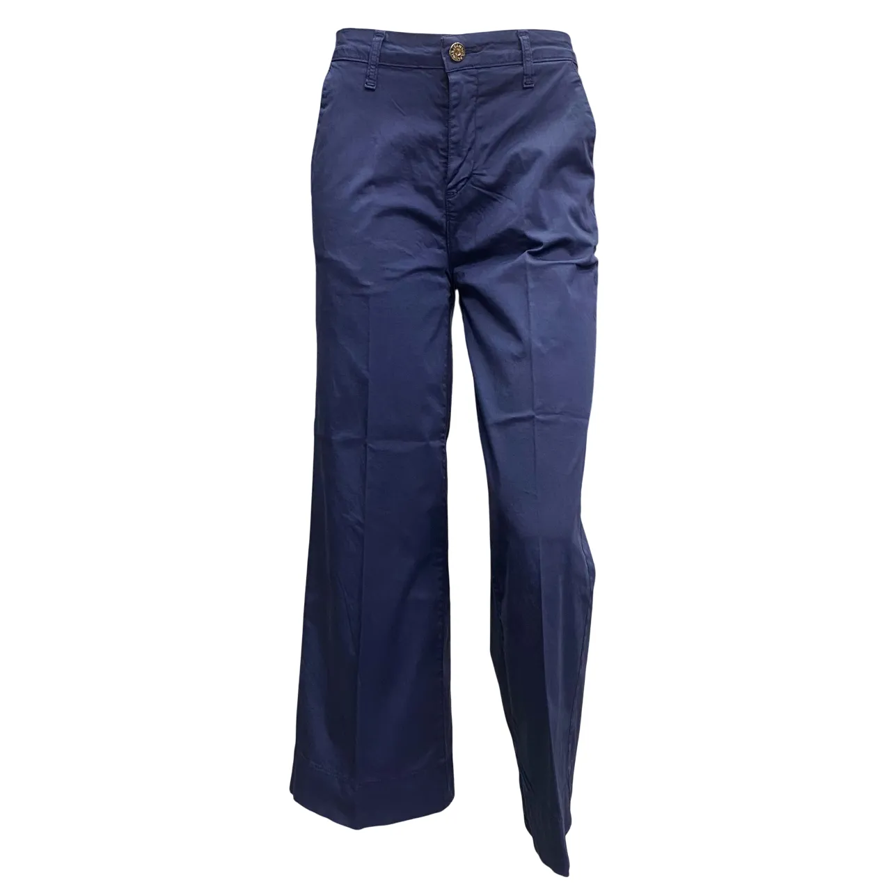 Caf??Noir pantalone culotte da donna in tinto capo c7JP0226 B020 blu Layered Wear Active Comfort