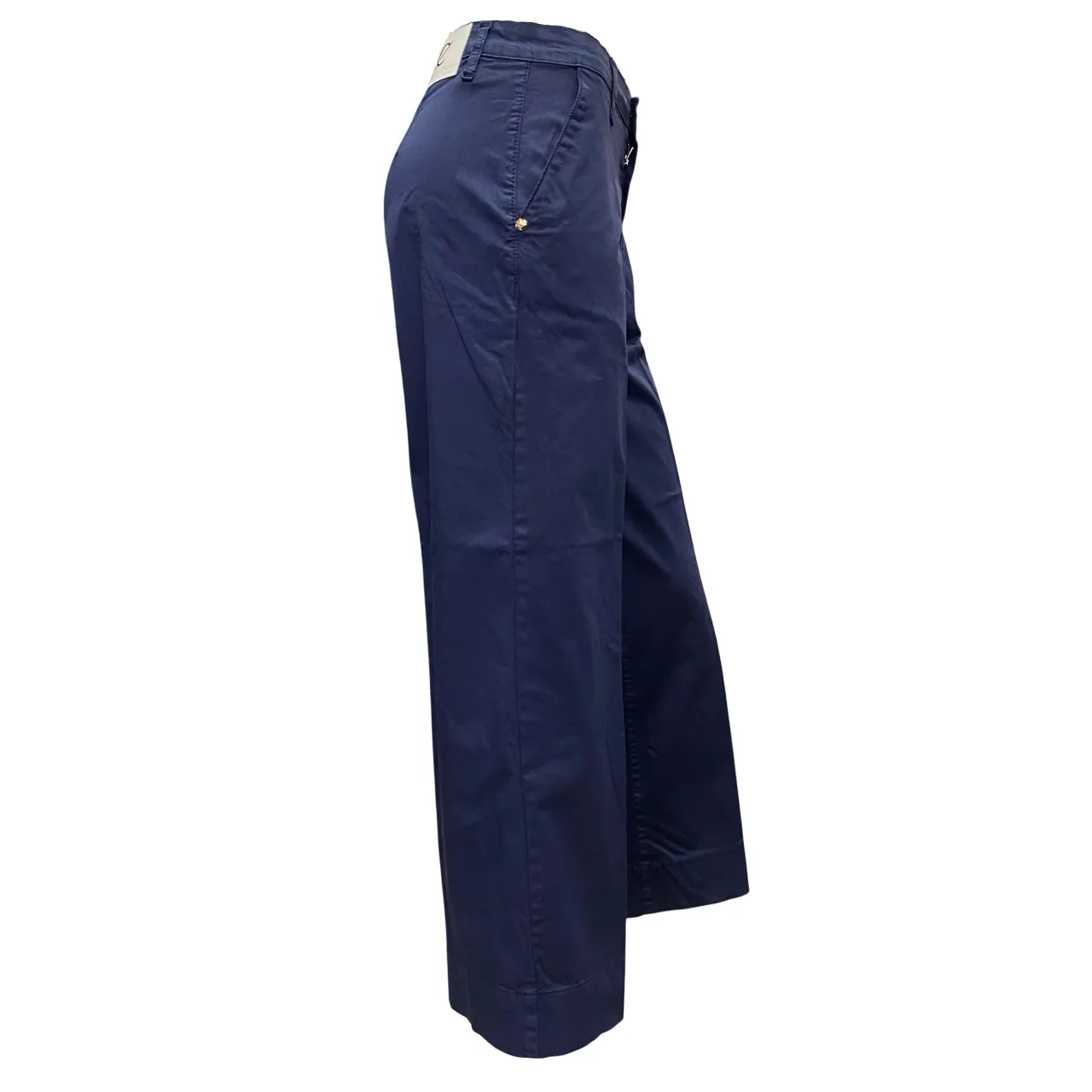 Caf??Noir pantalone culotte da donna in tinto capo c7JP0226 B020 blu Active Stretch