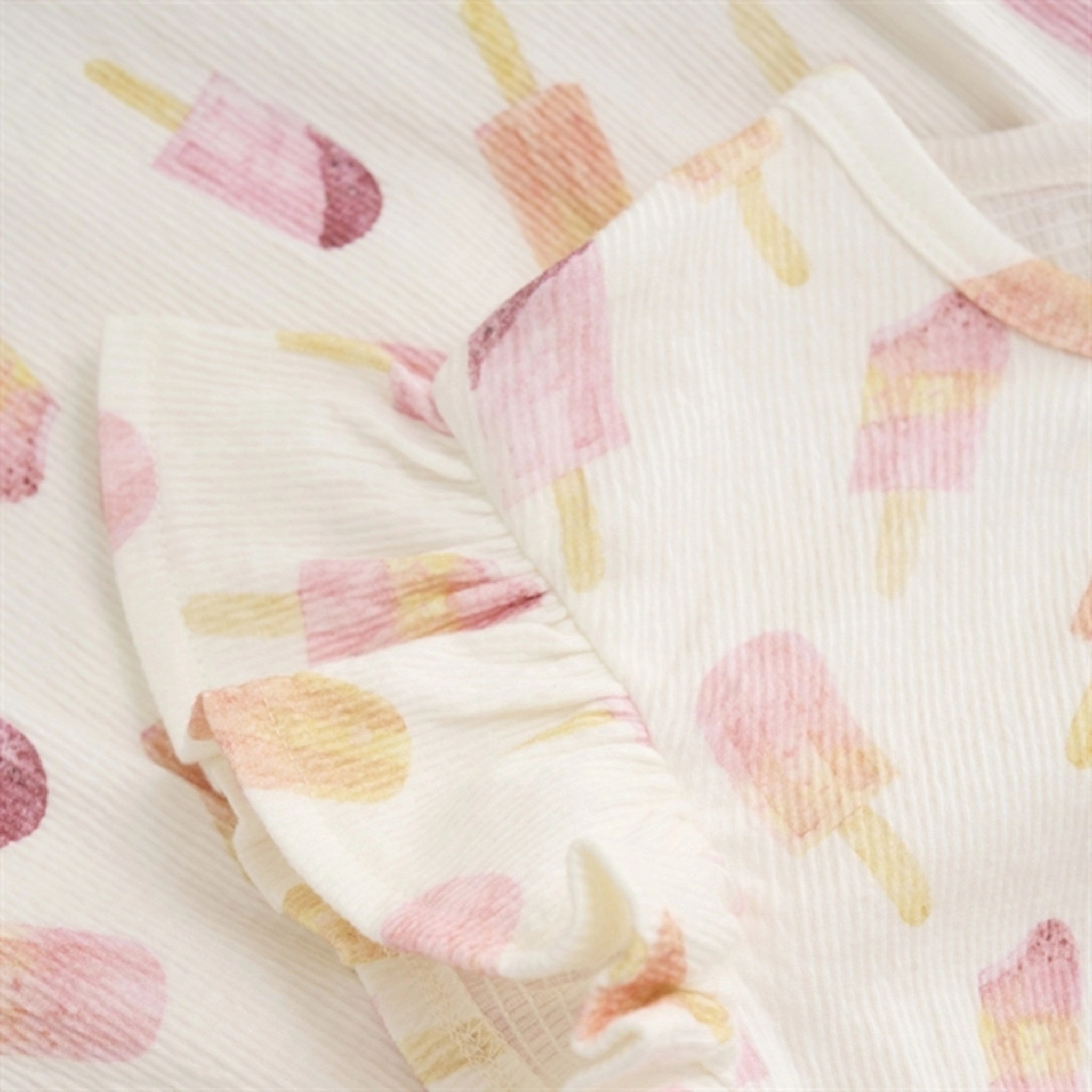 Minymo Pristine Dress AOP Bloom Zone Shape Retention