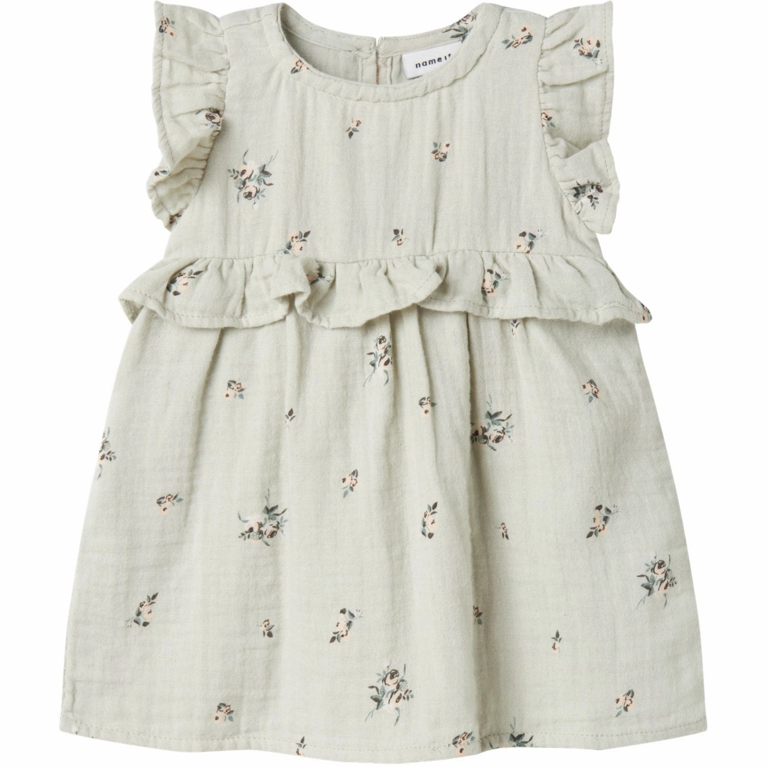 Name It Aqua Gray Hikka Capsl Dress Flowing Texture Cool Shape