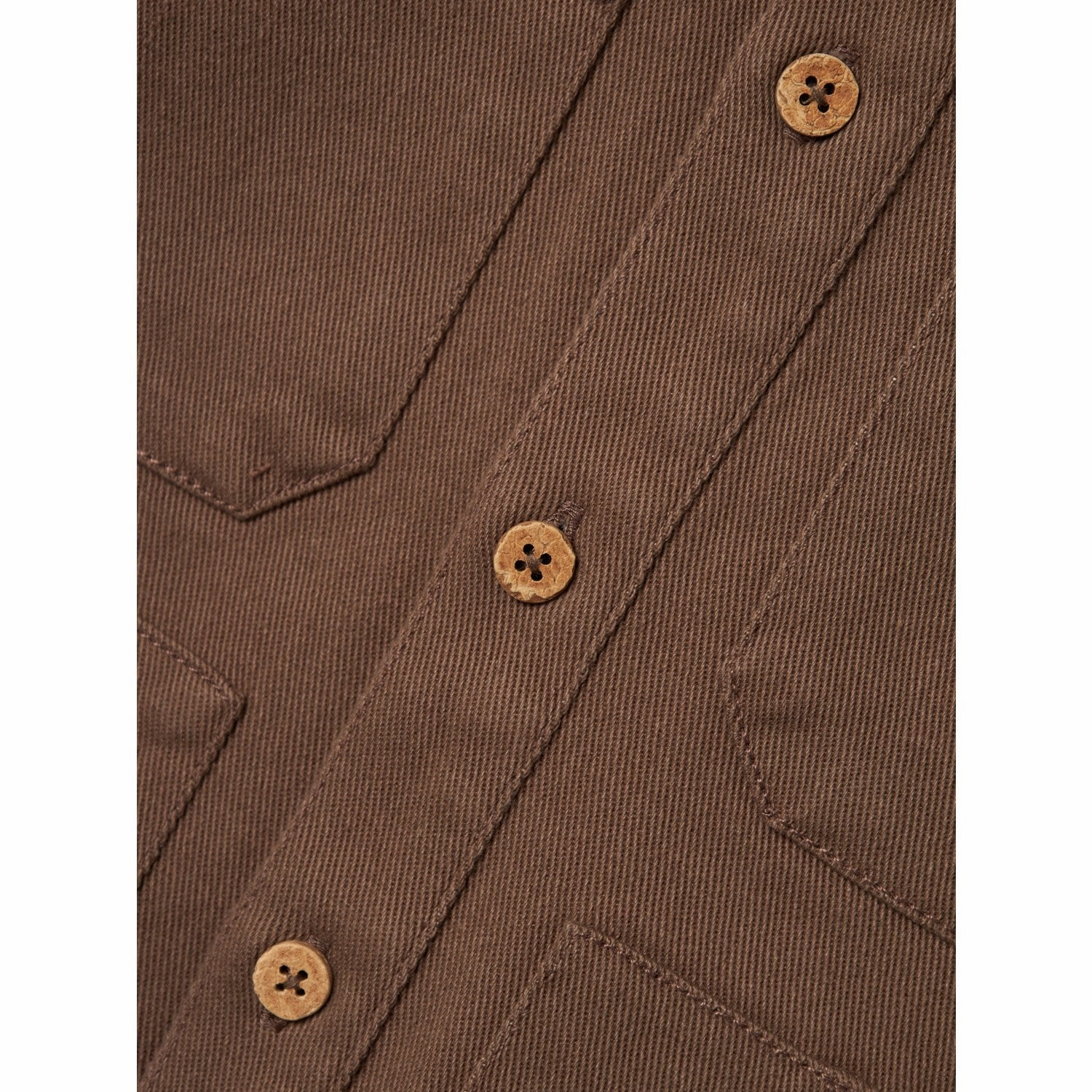 Lil'Atelier Shitake Reeve Loose Twill Shirt Brushed Inner Lining Soft touch finish