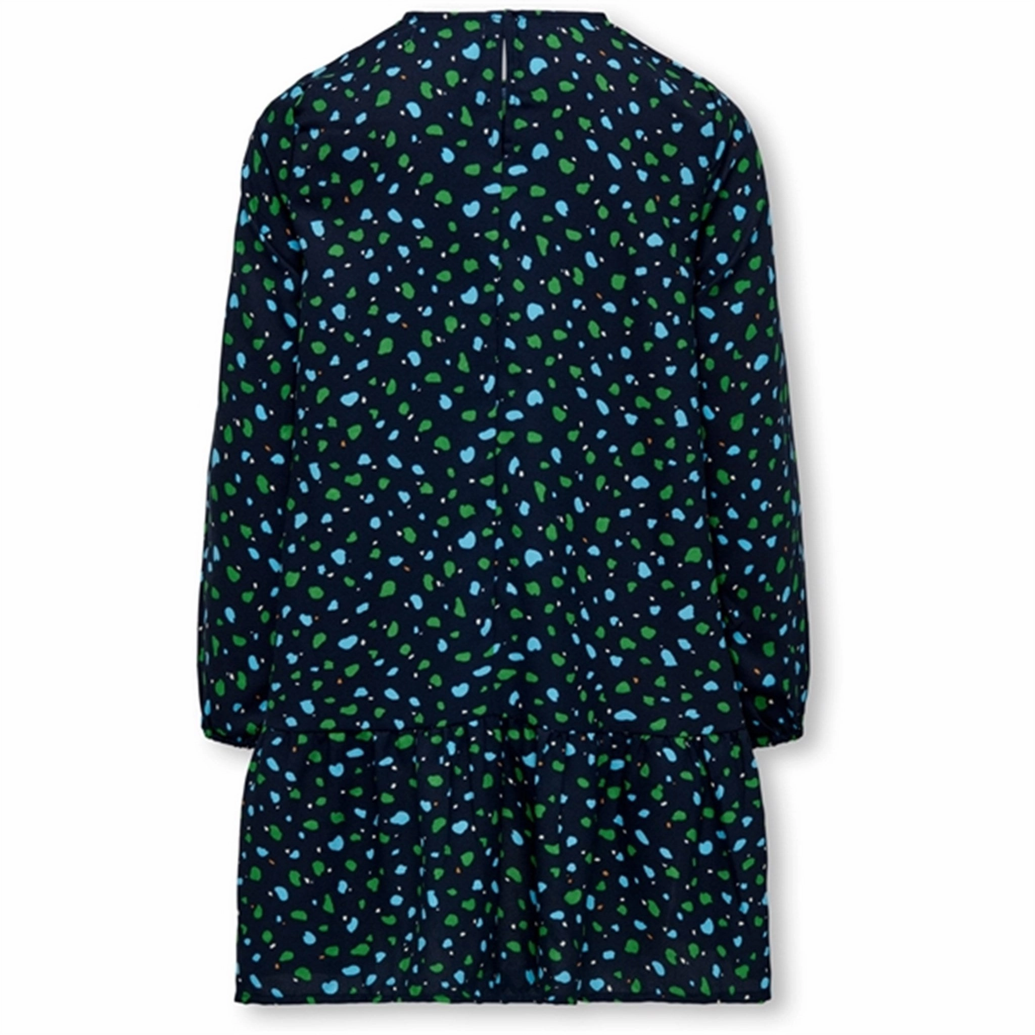 Kids ONLY Dress Blues Dots Holly Peplum Dress Winter Wrap