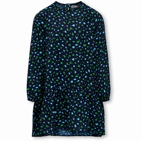 Kids ONLY Dress Blues Dots Holly Peplum Dress Lightweight Wear Functional-Design