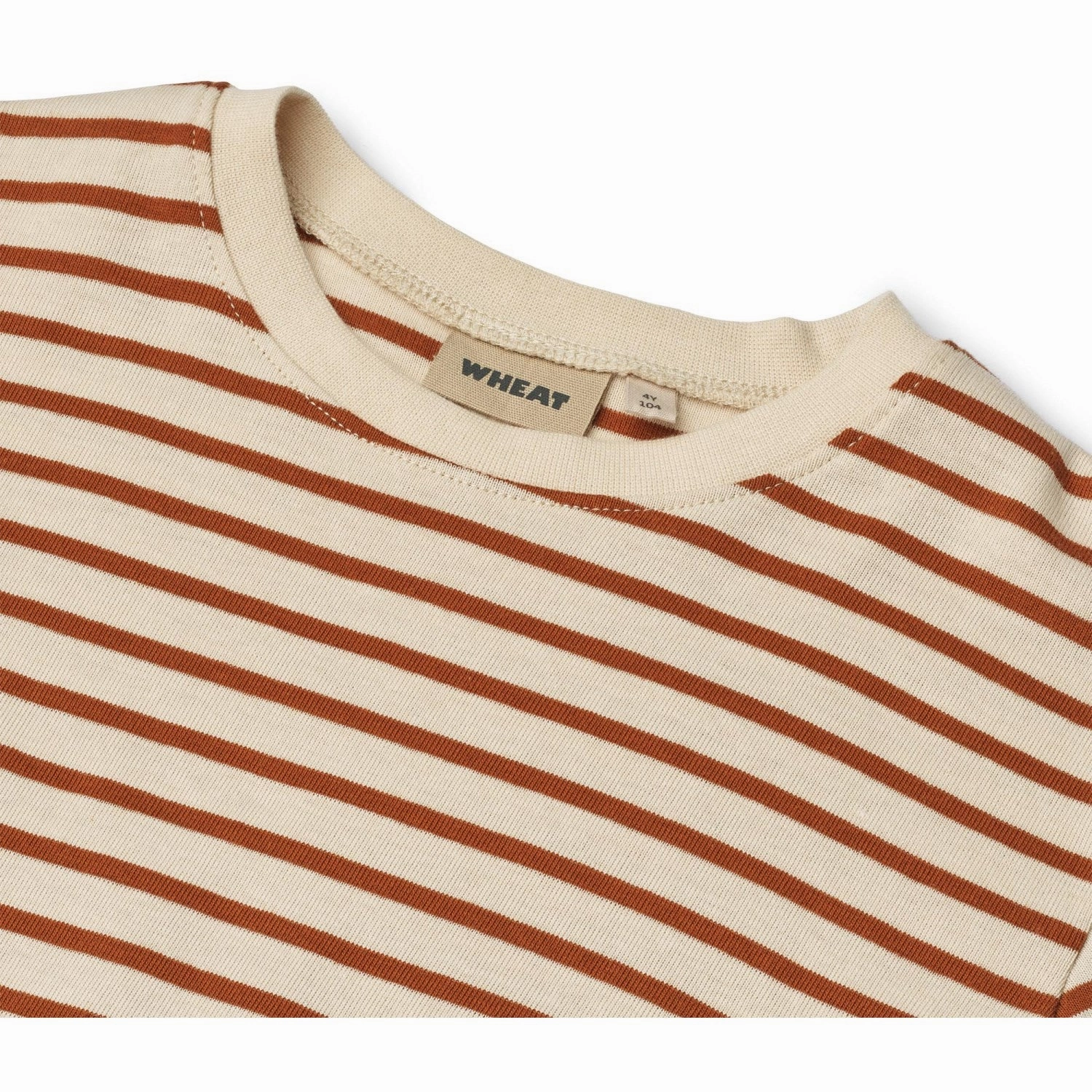 Wheat Warm Caramel Stripe T-Shirt S/S Fabian Fun and Comfortable Tear Resistant