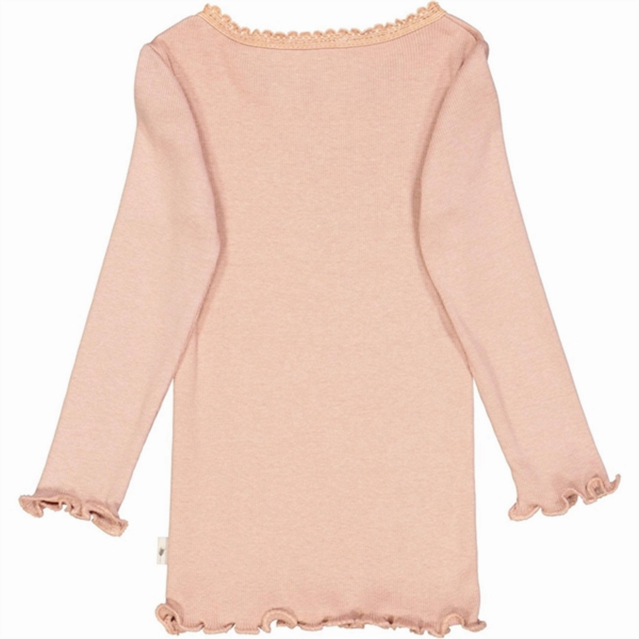 Wheat Rose Dawn Rib Lace Blouse Mesh Insert Reinforced Shoulders