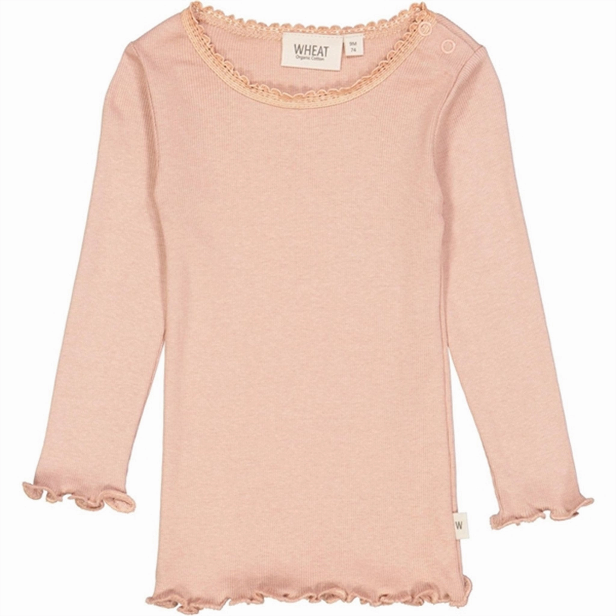 Wheat Rose Dawn Rib Lace Blouse Anti-static Winter Fashion