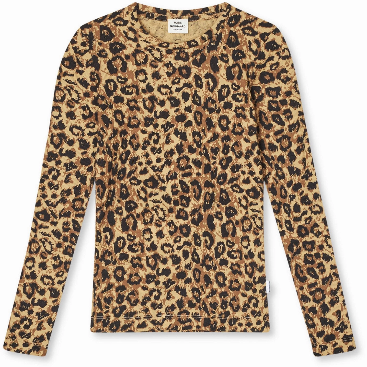 Mads N?rgaard Leopard Aop/Black 2X2 Cotton Aop Talino Tee L/S Unique Design