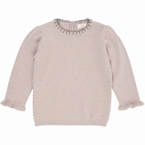 Day-To-Night Wear Graphic Art COPENHAGEN COLORS Beige Cashmere Blouse W. Heart