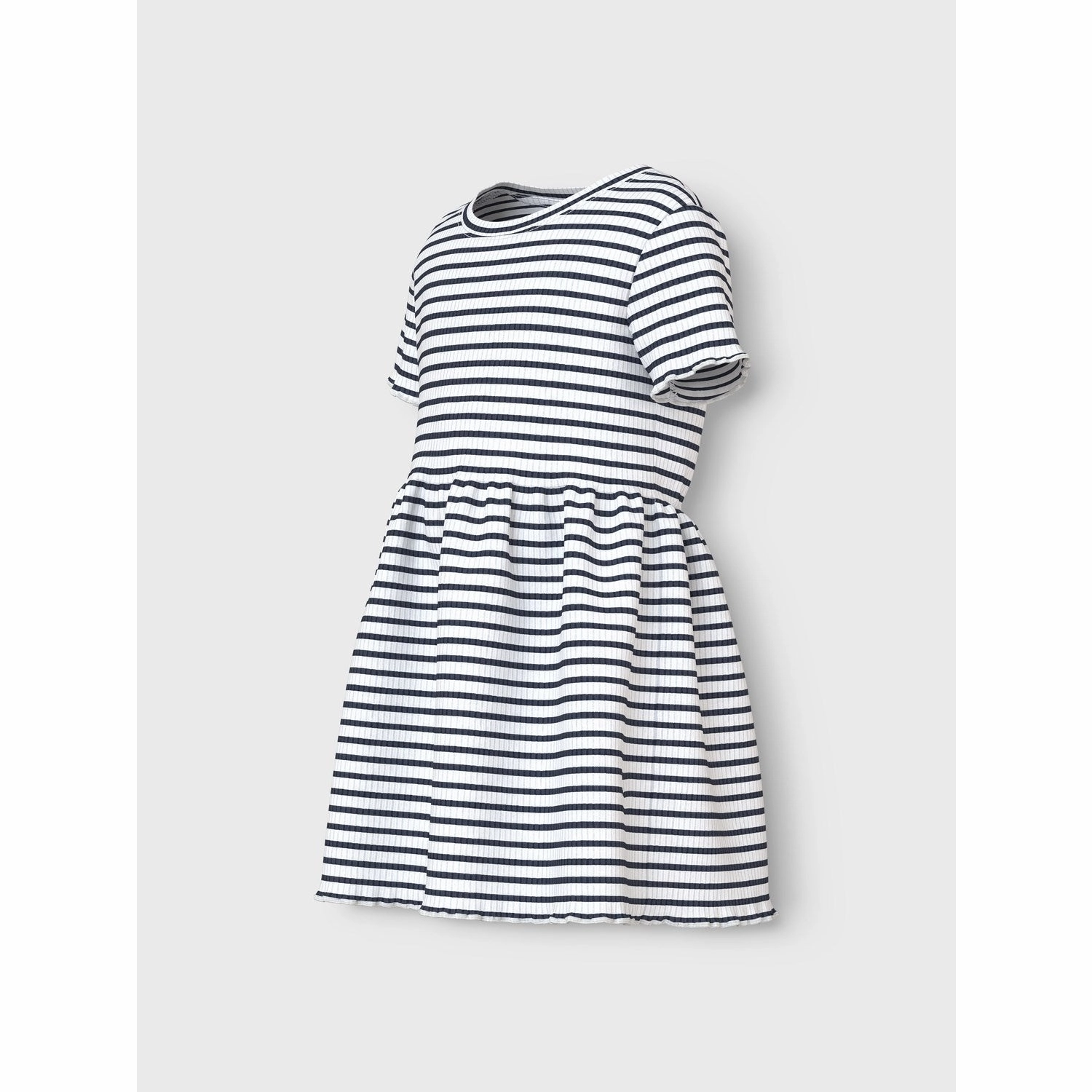 Name It Bright White Blue Nmfvemma Ss Dress Neutral Flow