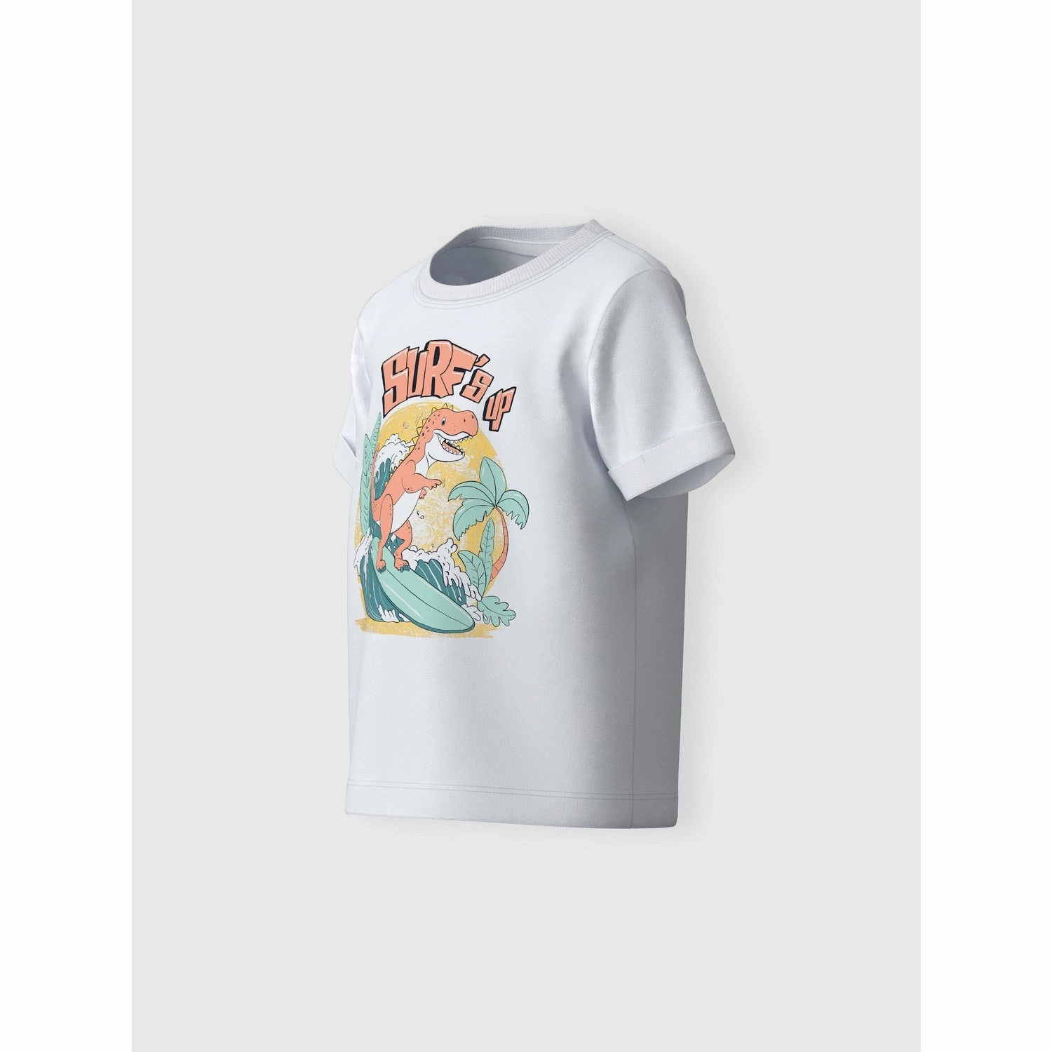 Garment Dyed Finish Name It Bright White Surfs Up Vux T-Shirt
