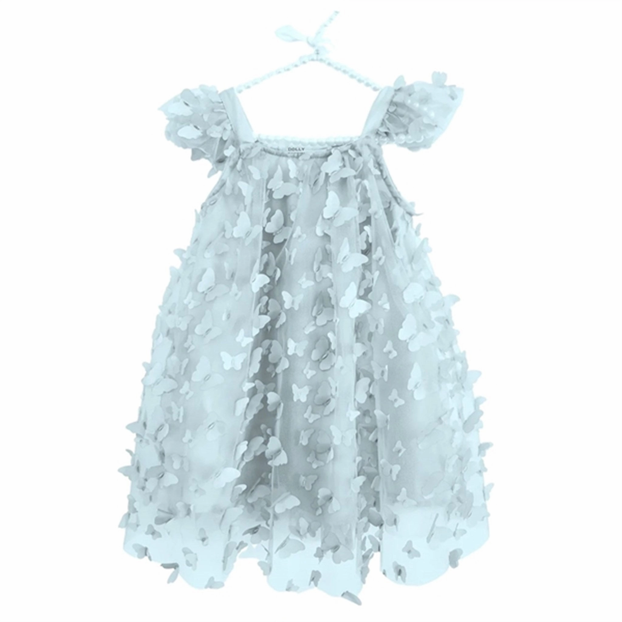 Dolly by Le Petit Tom Allover Butterflies Tutu Dress Blue Grass Soft