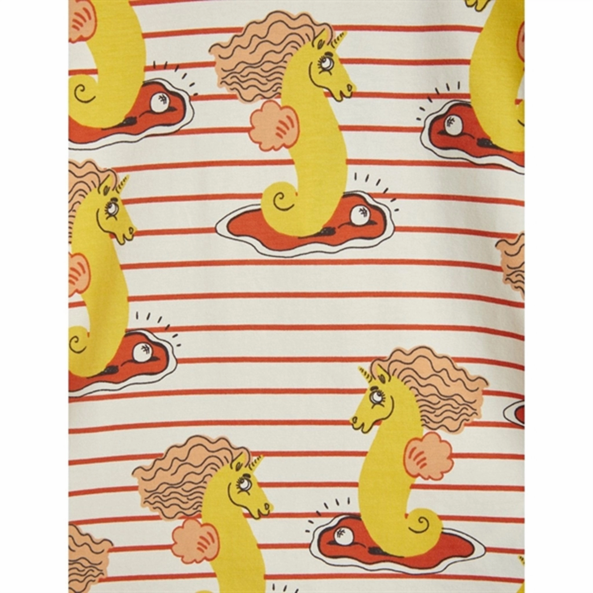 Mini Rodini Unicorn Seahorse AOP T-shirt Red Casual Layer Look City Smart Look