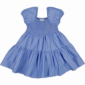 MarMar Smooth Cotton Cornflower Stripe Dyman Dress Weekend Look Playful design piece