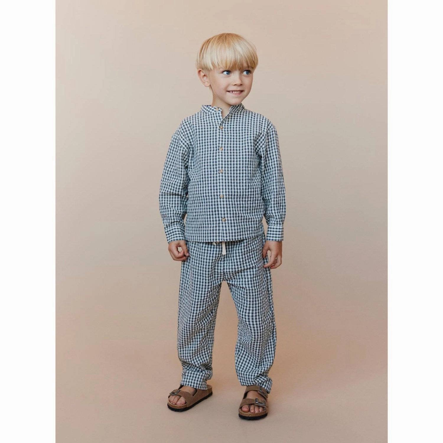 Sofie Schnoor Grey Check Shirt Abstract print Lightweight Comfort