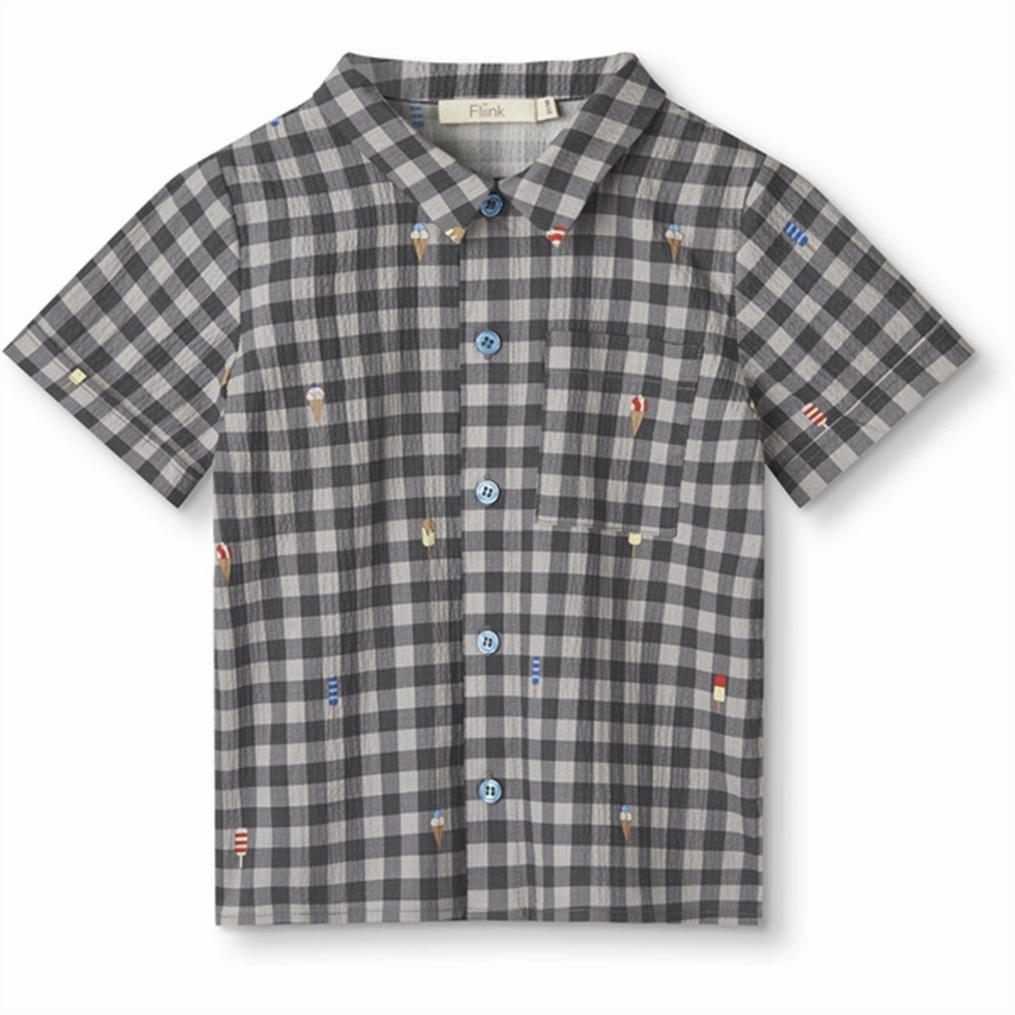 Coastal Vibes Ventilated Back Panel Fliink Magnet Check Aop Polar Shirt