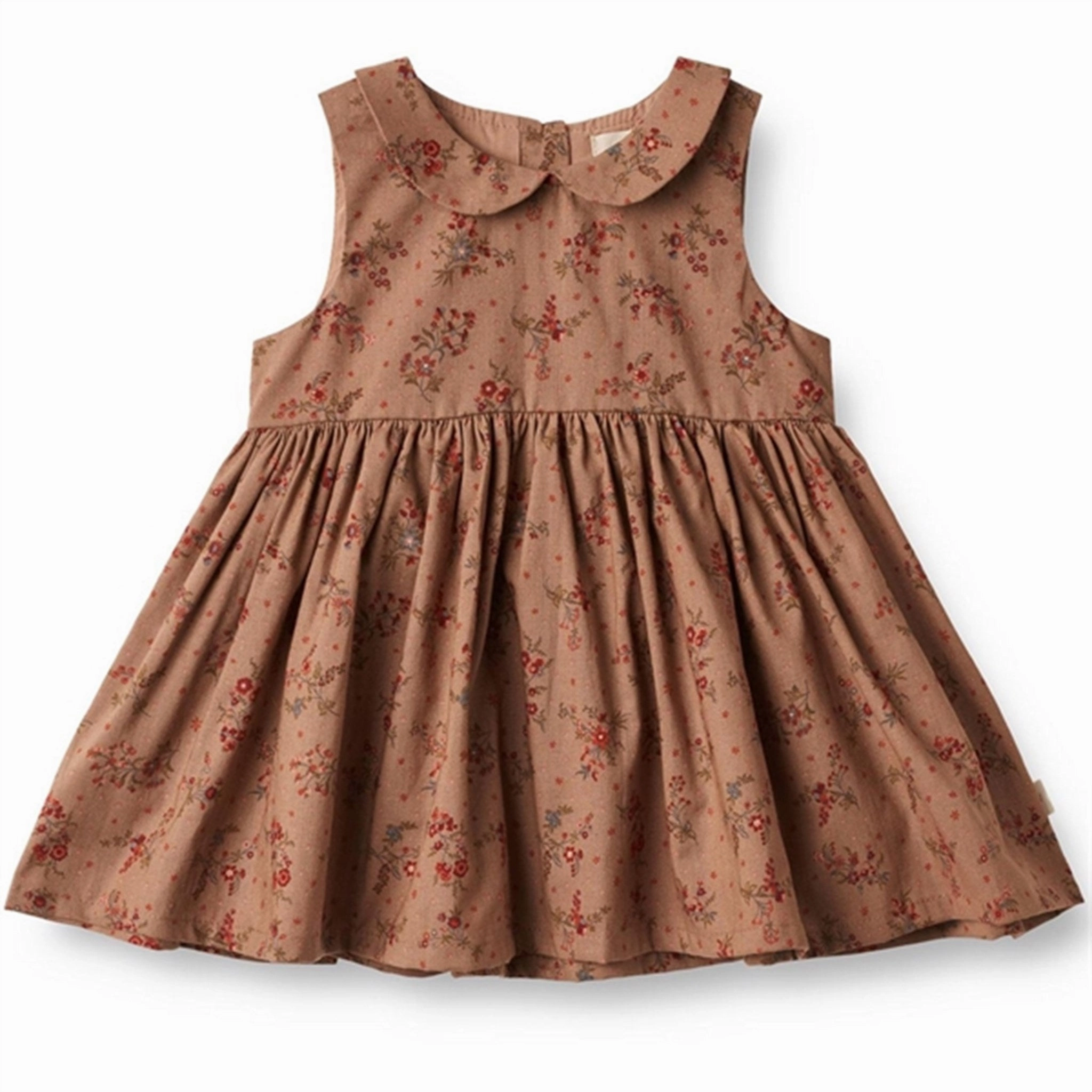 Wheat Berry Dust Flowers Dress Eila Fitted Neat Skin-friendly