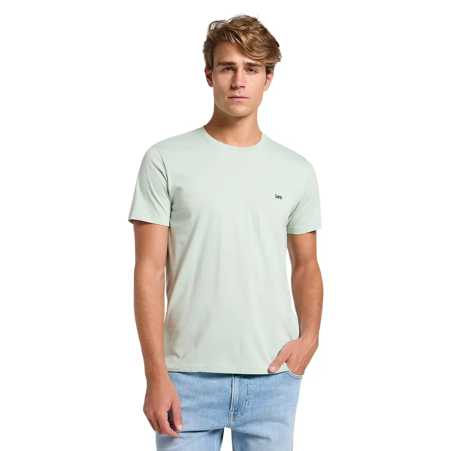 Odor-resistant Street Casual Look Lee maglietta manica corta da uomo SS Pacth Logo LMG0014 salvia