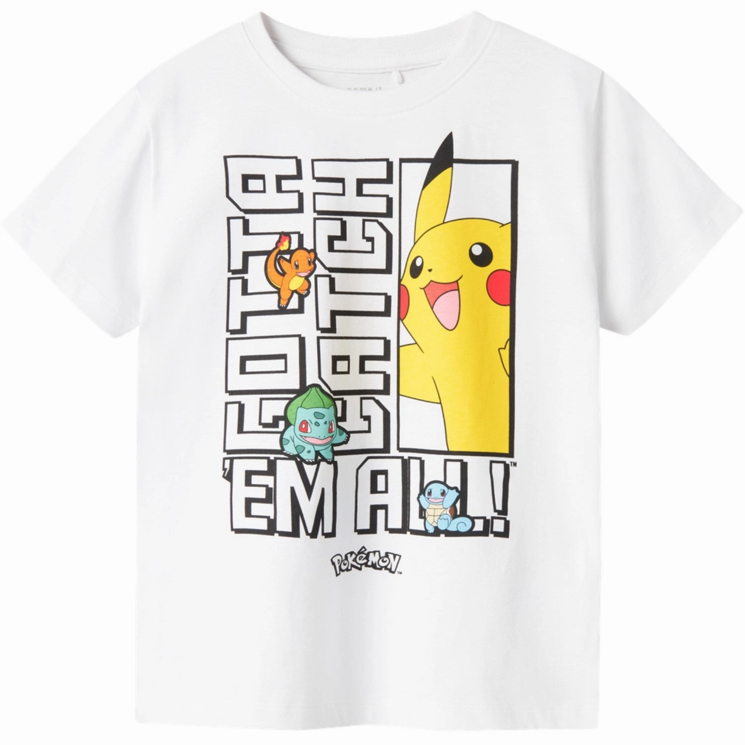 Gym workout Name It Bright White Flame Pokemon T-Shirt Noos
