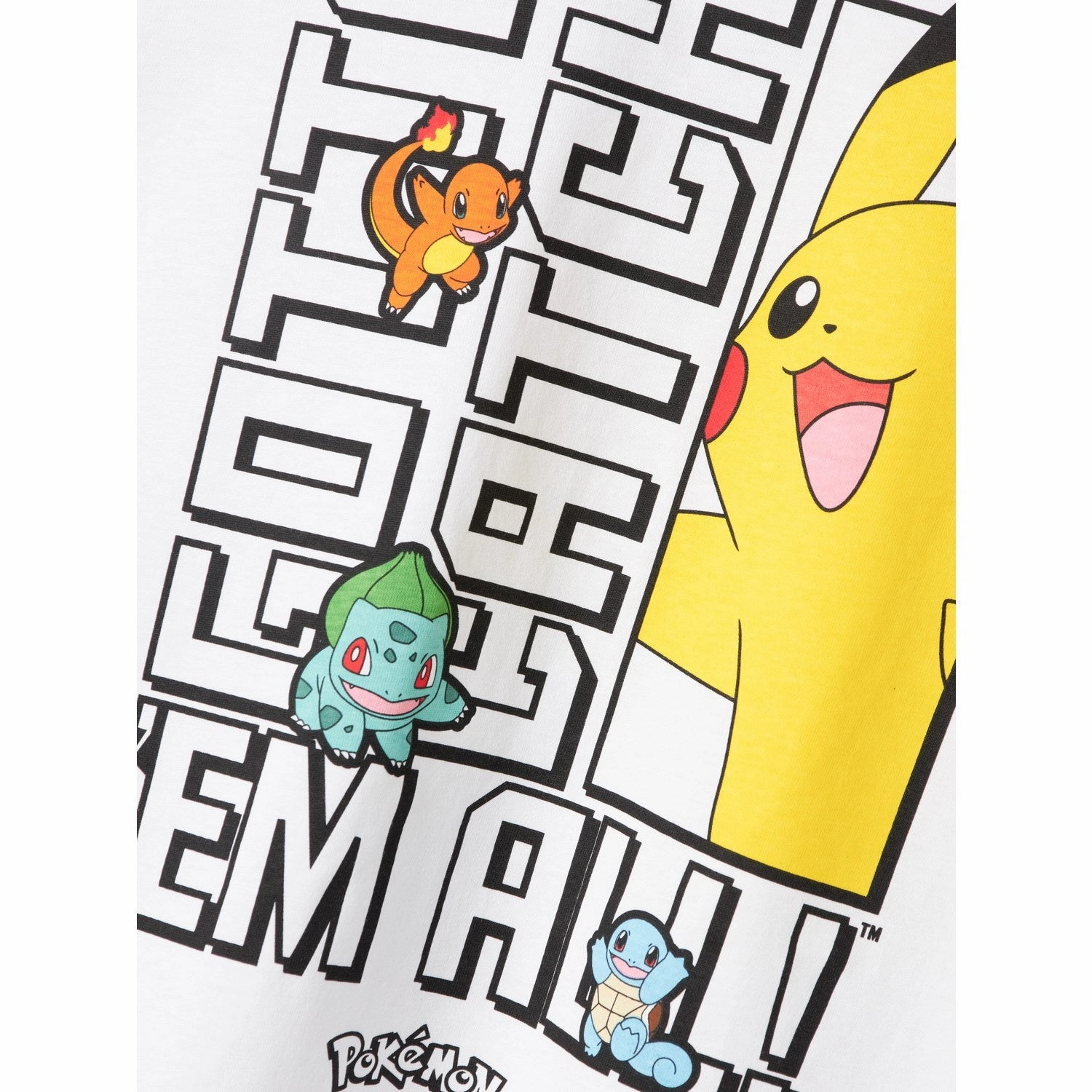 Chic Cut Name It Bright White Flame Pokemon T-Shirt Noos