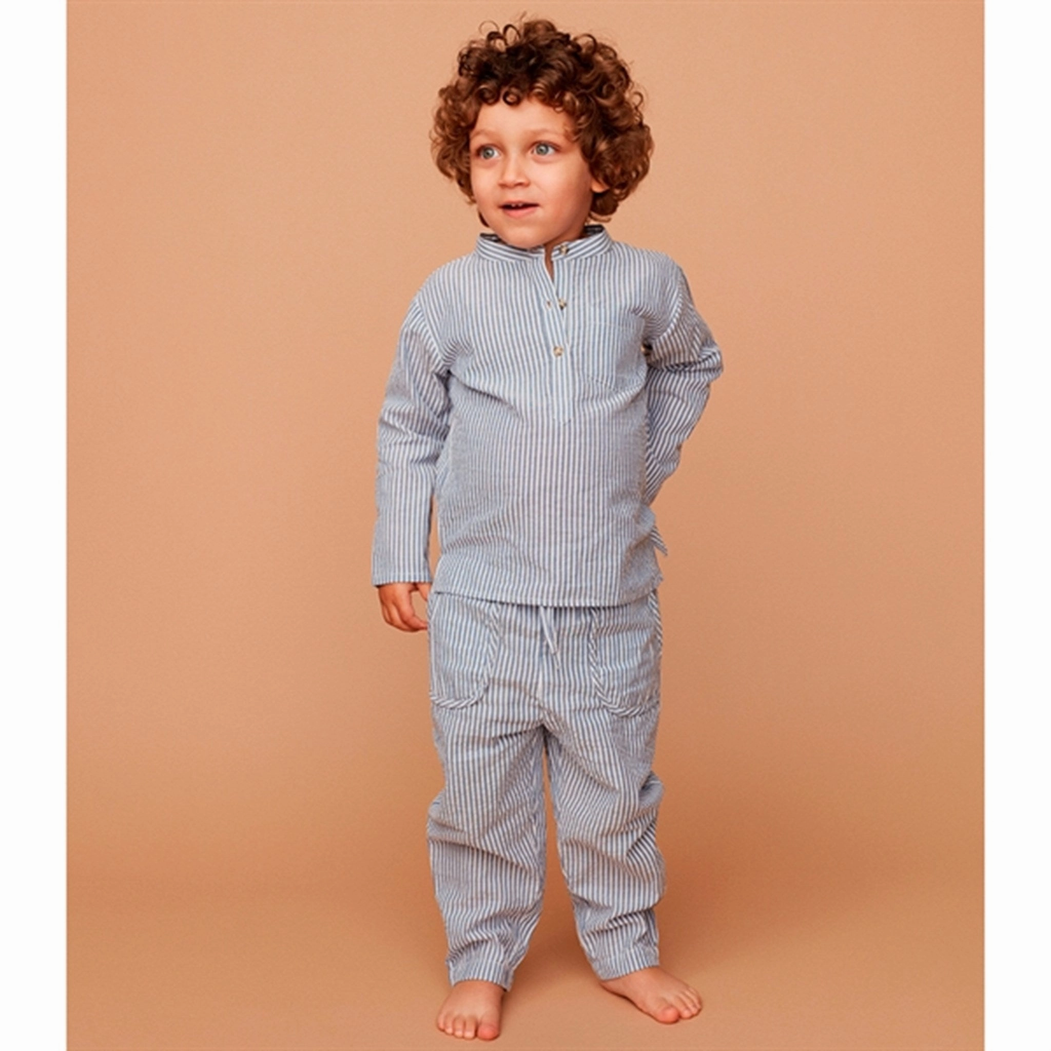 Sofie Schnoor Stripe Cotton Shirt Metallic Finish High-End Finish